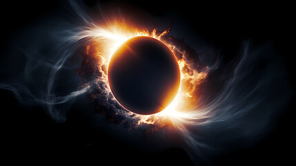 Space galaxy background, 3D illustration of nebulae in the universe