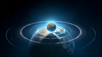 Obraz premium Space galaxy background, 3D illustration of nebulae in the universe