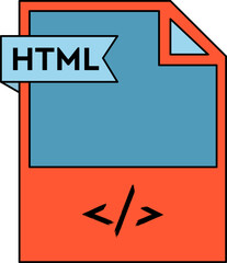 HTML File format icon minimal