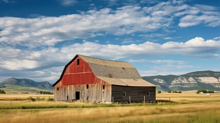Fototapeta na wymiar rustic montana barn