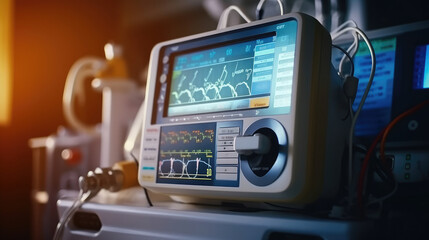 Medical equipment and tools in a modern operating room