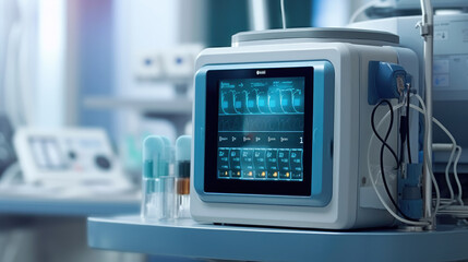 Medical equipment and tools in a modern operating room