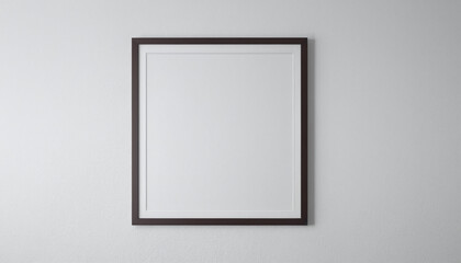 Minimalist framed art print with a dark border against a light textured wall, emphasizing simplicity and modern design.