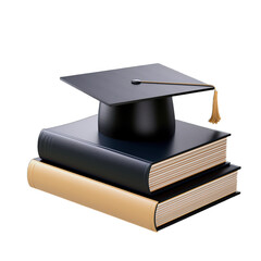 graduation cap and diploma isolated background transparent PNG