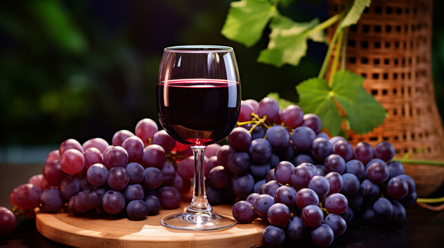 grape juice in a wine glass deep purple grape juice