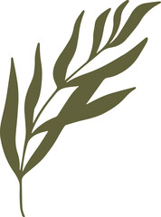 Green Nature Organic Leaf Graphic Element