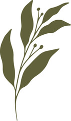 Green Nature Organic Leaf Graphic Element