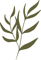 Green Nature Organic Leaf Graphic Element