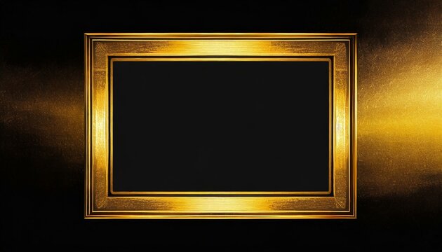 gold frame on black background