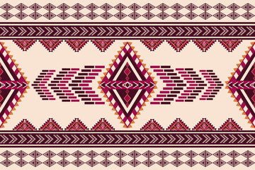 Native american pattern, Vector seamless decorative ethnic pattern. American indian motifs. Ethnic geometric pattern native american mexican navajo tribal motif.
Design for background,carpet,wallpaper - obrazy, fototapety, plakaty