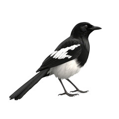 Obraz premium Magpie PNG Cutout, Generative AI
