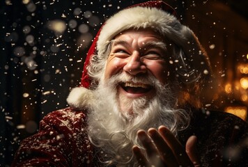 a man in a santa hat and beard