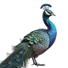 Obraz premium Peacock PNG Cutout, Generative AI