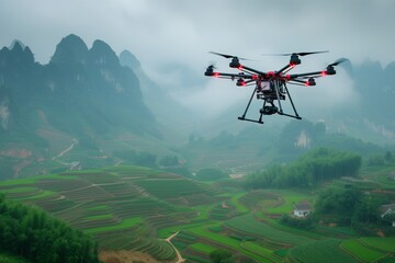 Fototapeta na wymiar The Role Of Advanced Drone Technology In Transforming Agricultural Practices