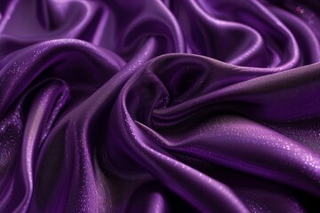 Elegant And Lustrous Swirls: Captivating Purple Satin Shimmers