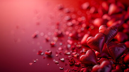 hearts background. Concept of Valentine's Day	