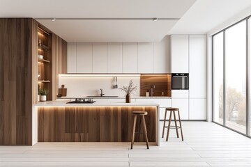 Elegant Scandinavian Kitchen: Simplistic Design, Warm Wooden Touches, And Luxurious White Palette