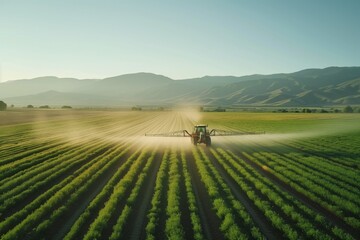 Using Spray Equipment To Protect Crops In Rural Farmland Setting