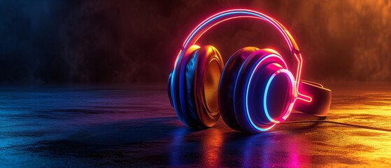 Glowing headphone