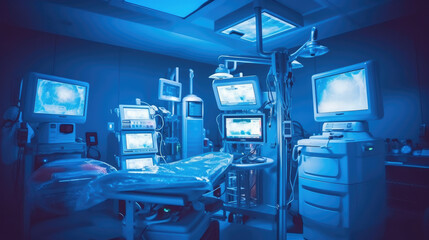 Fototapeta na wymiar The modern equipment in the operating room