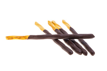 chocolate covered sticks isolated