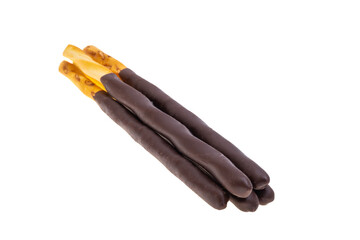 chocolate covered sticks isolated