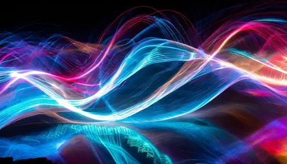 Acrylic kitchen splashbacks Fractal waves Light abstract Cool waves background Creative element
