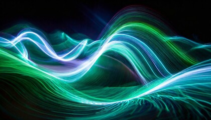 Naklejka premium Streams of light abstract Cool waves background Creative element