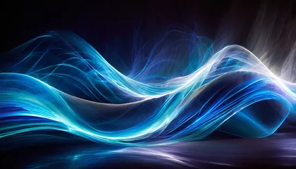 Printed kitchen splashbacks Fractal waves Light abstract Cool waves background Creative element