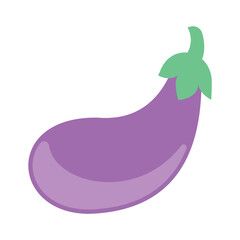 Eggplant icons, minimalist vector illustration and transparent graphic element. Isolated on white background