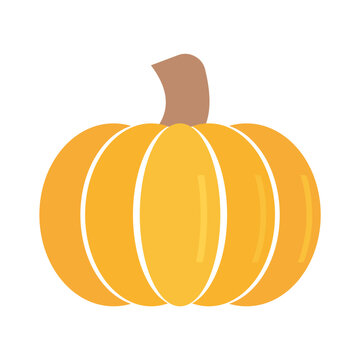 Pumpkin icons, minimalist vector illustration and transparent graphic element. Isolated on white background