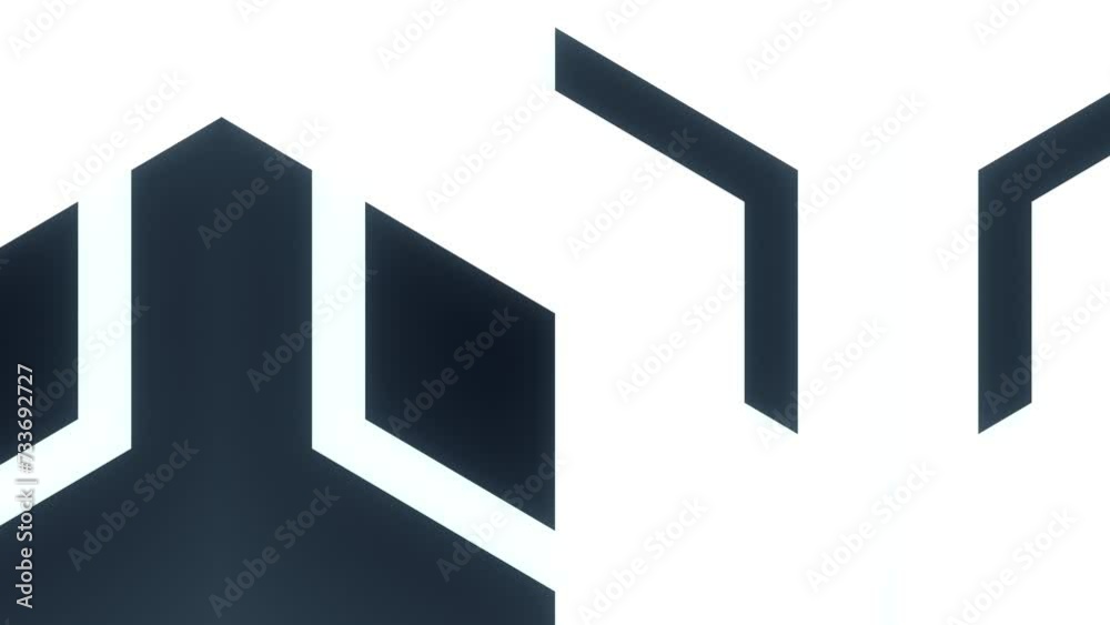 Poster 3d rendering loop animation with a combination of geometric shapes. 4K