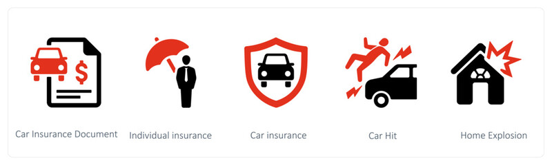 Fototapeta premium Car Insurance Document and Individual insurance