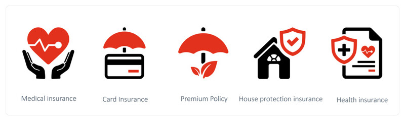 Fototapeta premium medical insurance and card insurance