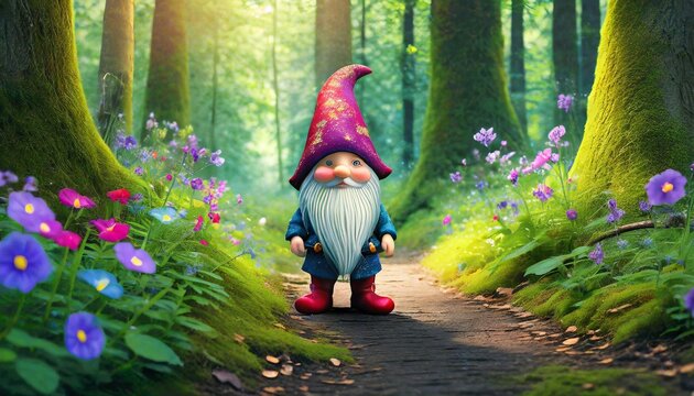 a dwarf in a fantasy forest
