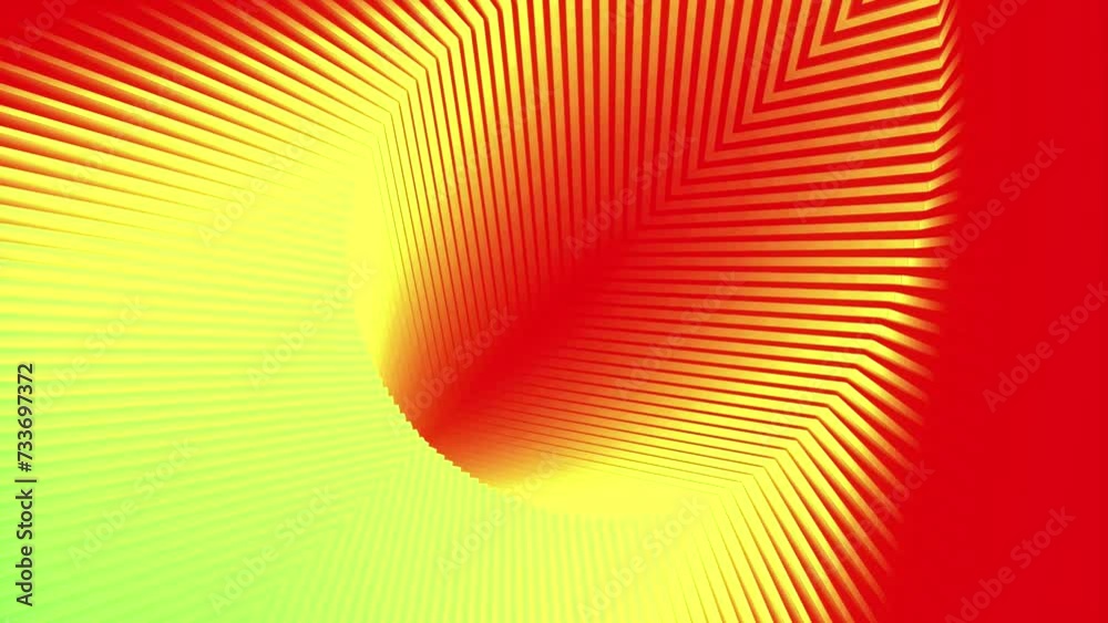 Poster Symmetrical geometric pattern seamless loop animation. 3d rendering 4K