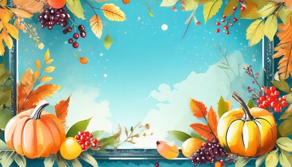 Obraz na płótnie Canvas autumn leaves frame