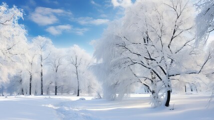 Obraz na płótnie Canvas winter holiday card snow