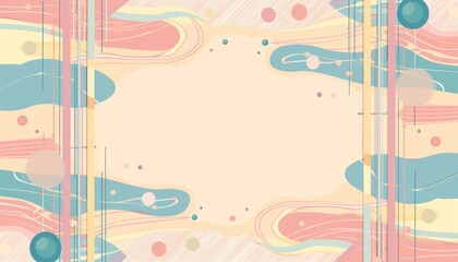 Flat design abstract background with an empty space in the middle