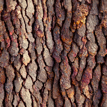 Tree bark texture seamless pattern illustration.