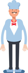 Waiter Character Standing
