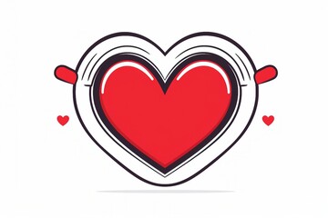 Heart on a white background