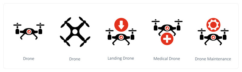 Drone, Landing Drone and Medical Drone