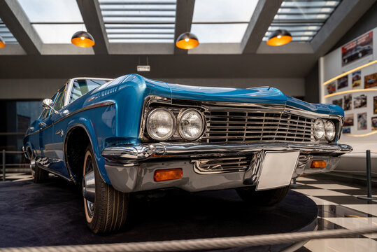 Antalya, Turkey - February 1, 2024: 1966 Chevrolet Impala on display at Antalya Automobile Museum