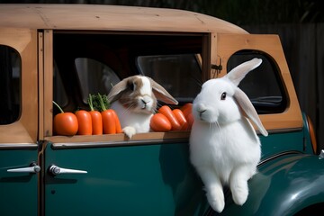 Cruisin' for Carrots: Bunny's Easter Drive-by Delight





