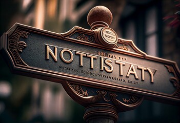 Street Sign to Notary. Generative AI