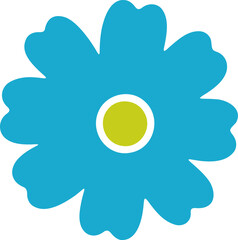 Flower hand drawing design element. Decorative flower illustration.