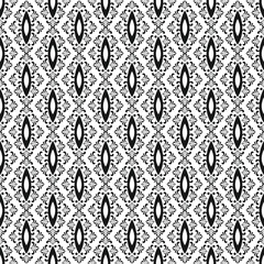 Damask black and white pattern vector design