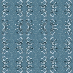 Damask background vector design for decoration