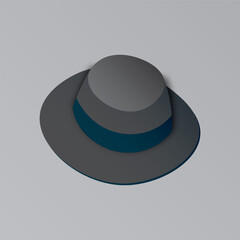 Black hat vector illustration